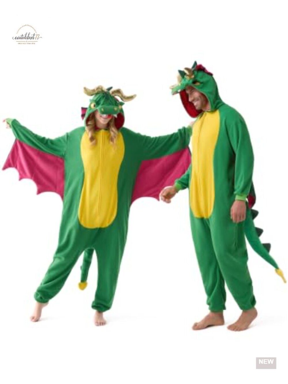 Dragon Hooded Jumpsuit Costume Plush Polyester Adult Halloween Cosplay